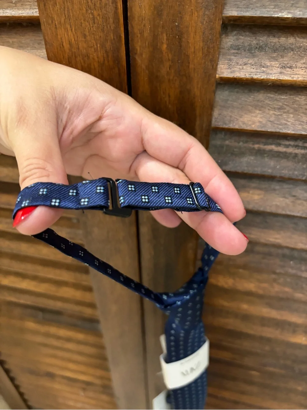 Zara Boys Navy Blue Geometric Pattern Tie